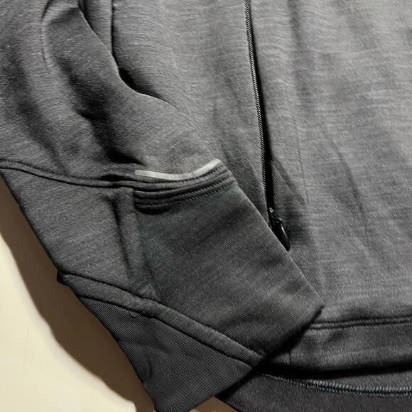 Athleta Black Tech Bootcamp Hoodie XS Pullover Sweatshirt Jacket Thumbholes EUC - Picture 7 of 12